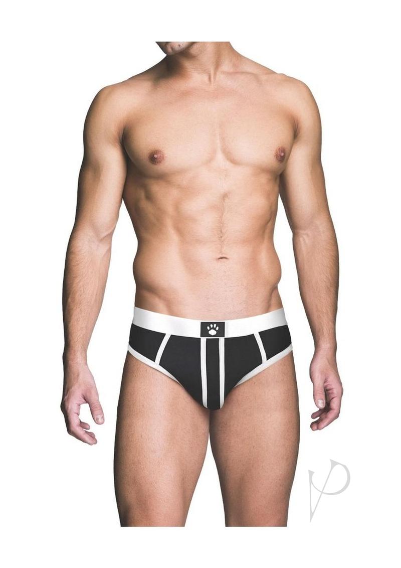 Prowler RED Ass-Less Brief - Medium - Black/White