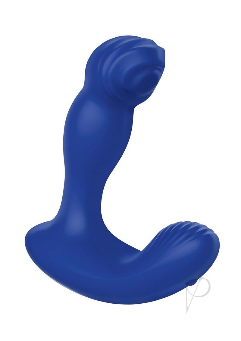 Love Distance Link App Controlled Silicone Rechargeable Prostate Stimulator - Blue