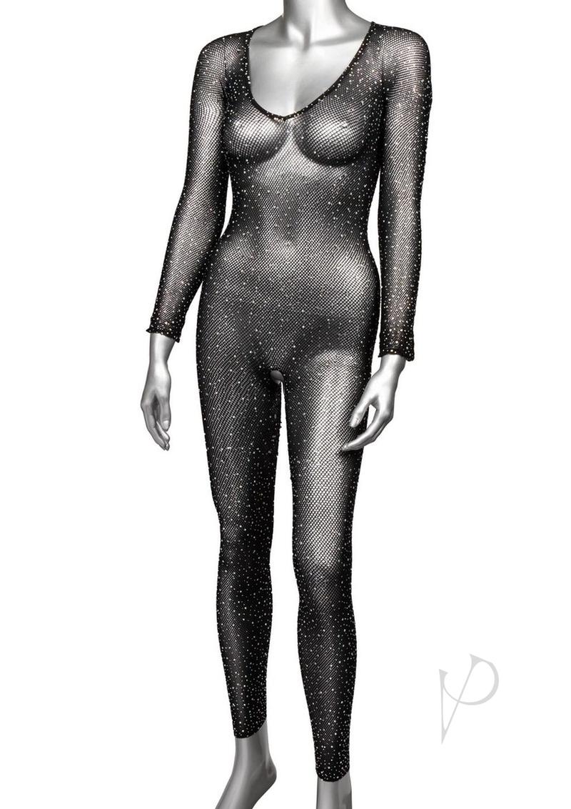 Radiance Crotchless Full Body Suit - OS - Black