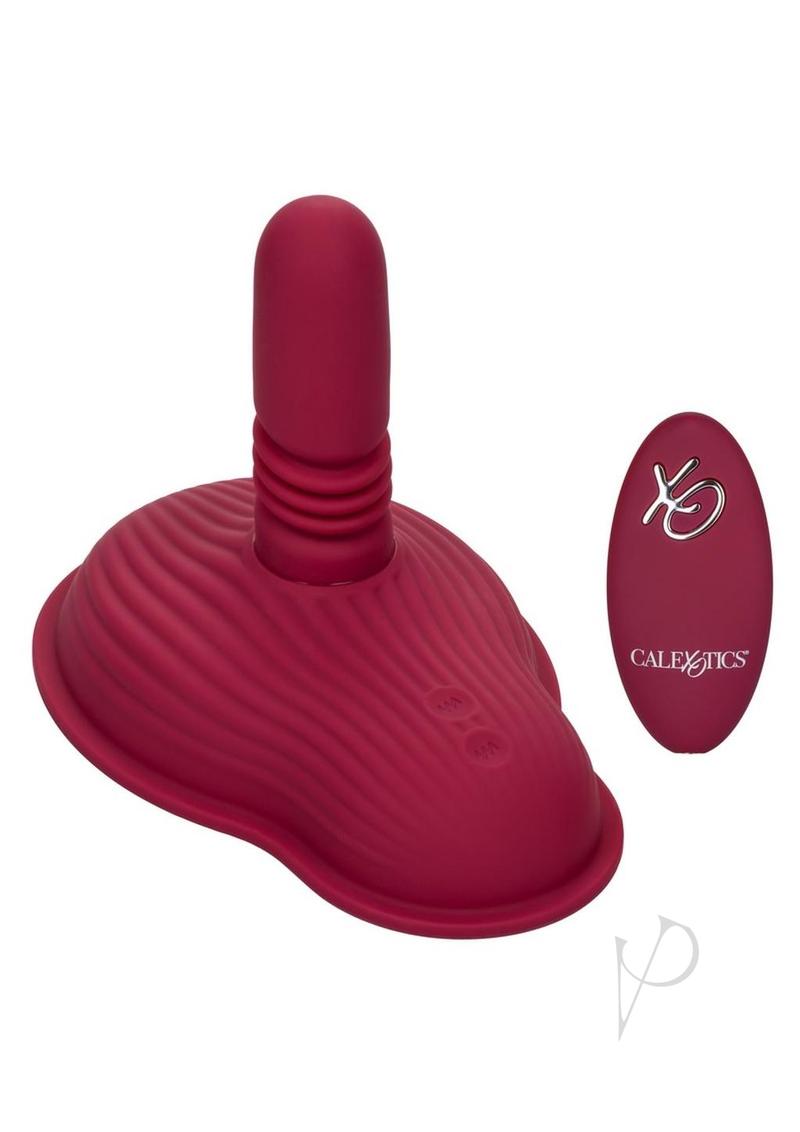 Dual Rider Rechargeable Silicone Thrust and Grind Vibrator with Remote Control - Red