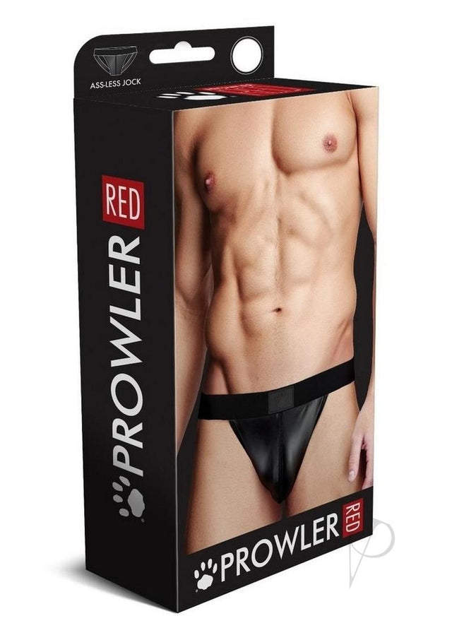 Prowler RED Wetlook Ass-Less Jock - Medium - Black