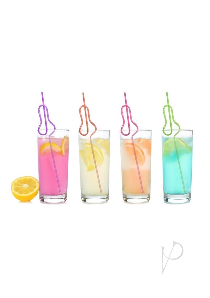 Glitterati Silly Penis Straws (8 Pack) - Rainbow