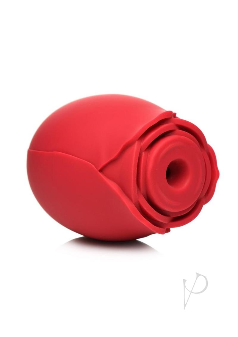 Bloomgasm Mystic Rose Rechargeable Silicone Sucking and Vibrating Clitoral Stimulator - Red