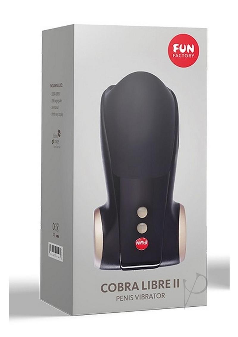 Cobra Libre II Silicone Penis Vibrator - Black