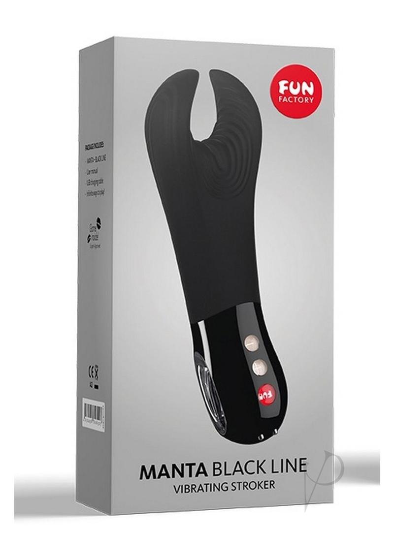 Manta Silicone Vibrating Penis Toy - Black