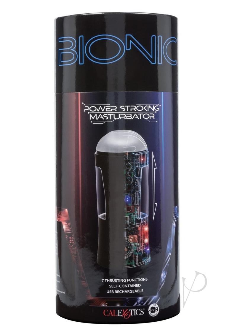 Bionic Power Stroking Rechargeable Anal Masturbator - Black