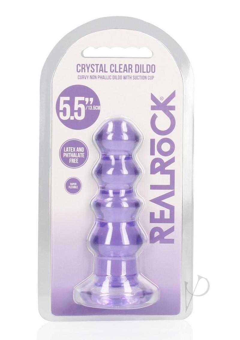 RealRock Curvy Dildo or Butt Plug 5.5in - Purple