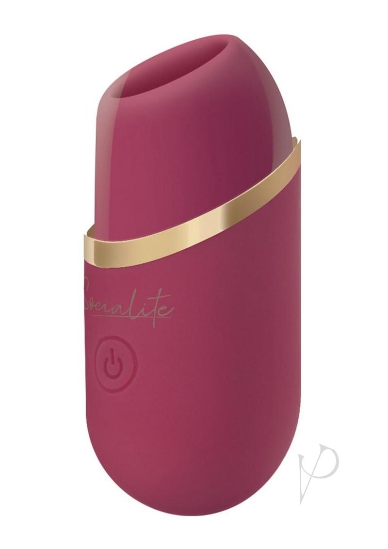 Bodywand Socialite Liv Mini Tongue Rechargeable Silicone Pocket Licker Vibrator- Pink