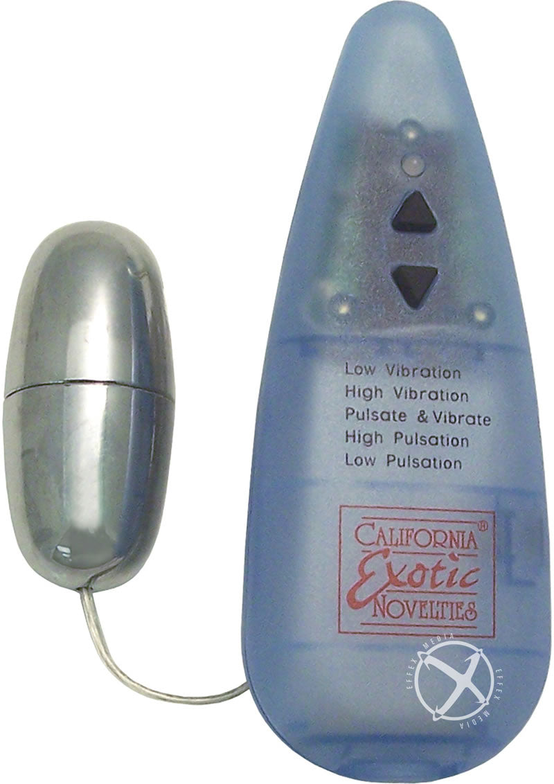 Pocket Exotics Impulse Silver Bullet with Wired Remote Control - Silver