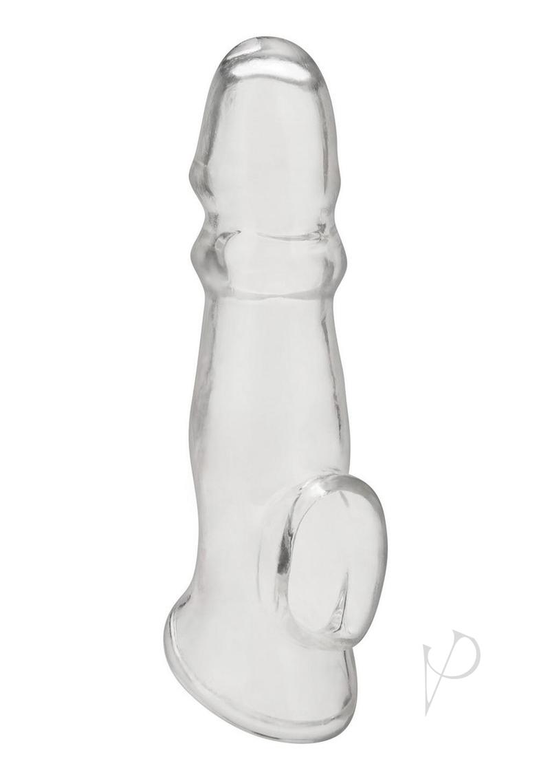 Blue Line Girthy Penis Enhancing Sleeve Extension 6.75in - Clear