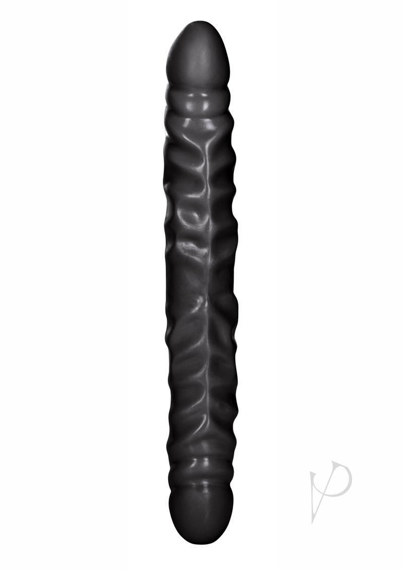 Black Jack Veined Double Dildo 12in - Black