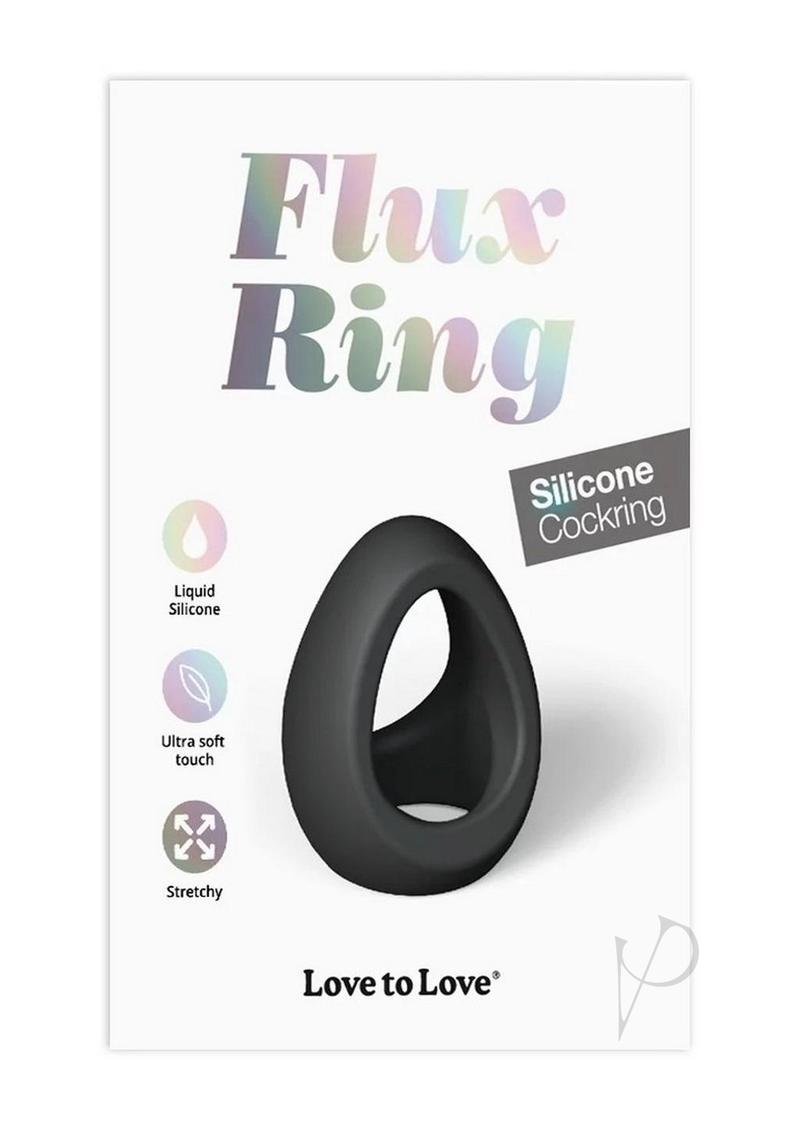 Love to Love Flux Ring Silicone Cock Ring - Black Onyx
