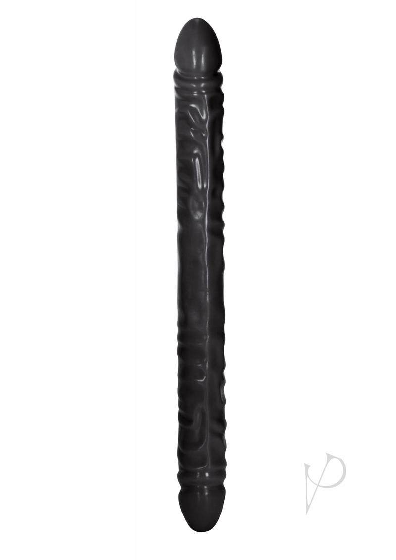 Black Veined Double Dildo 18in - Black