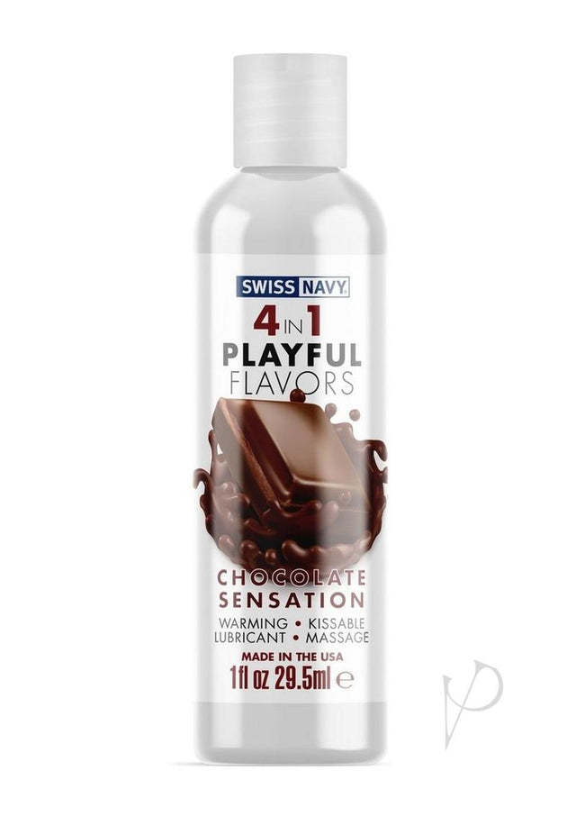 Swiss Navy 4 In 1 Flavored Lubricant 1oz - Chocolate Sensation