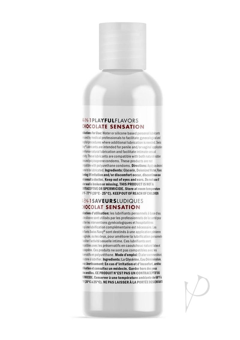 Swiss Navy 4 In 1 Flavored Lubricant 1oz - Chocolate Sensation