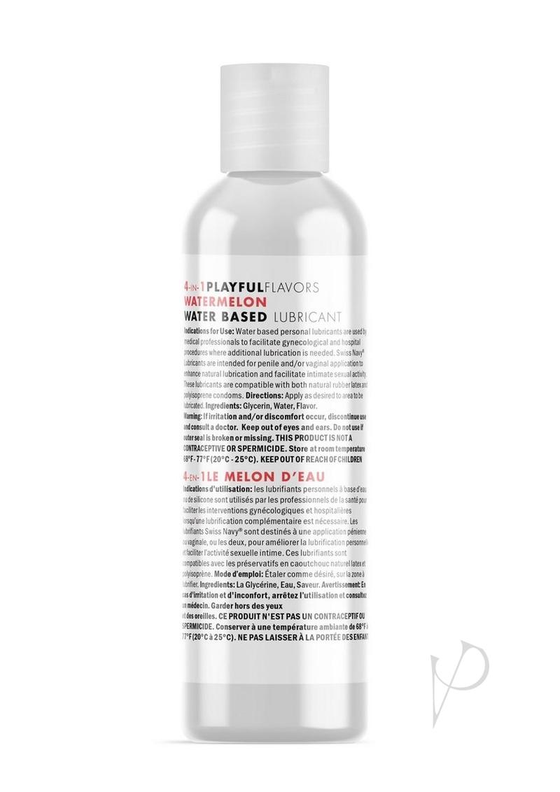 Swiss Navy 4 In 1 Flavored Lubricant 1oz - Watermelon