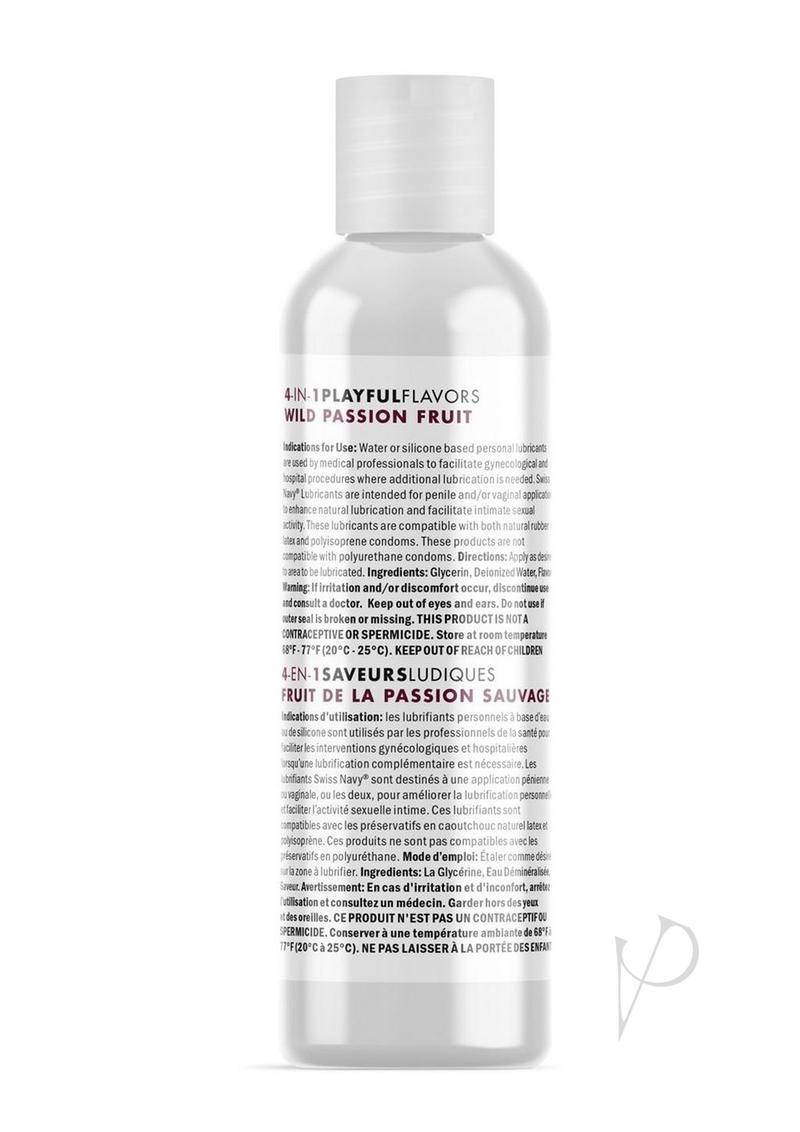 Swiss Navy 4 In 1 Flavored Lubricant 1oz - Wild Passion Fruit