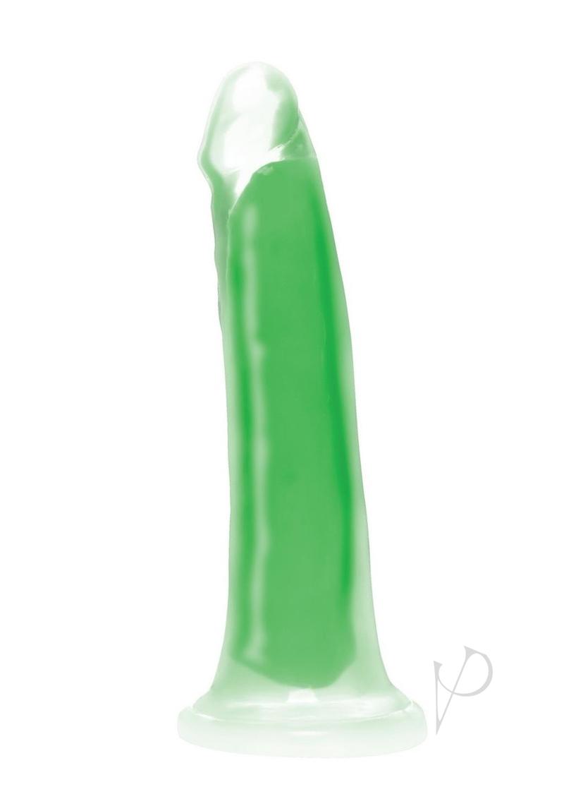 Lollicock Glow in the Dark Silicone Dildo 7in - Green