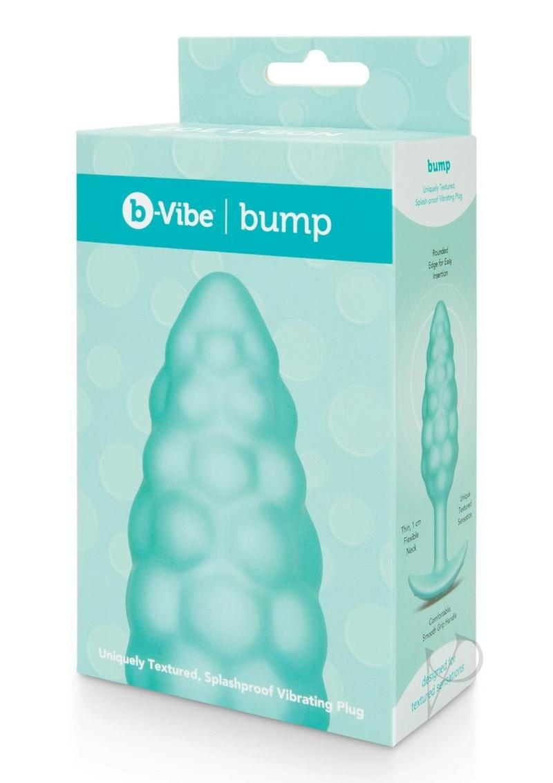 B-Vibe Bump Textured Rechargeable Silicone Anal Plug - Mint Green