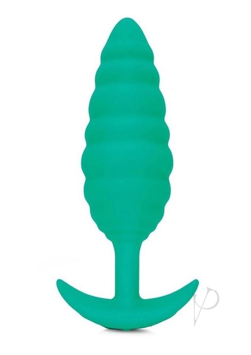 B-Vibe Twist Textured Rechargeable Silicone Anal Plug - Green