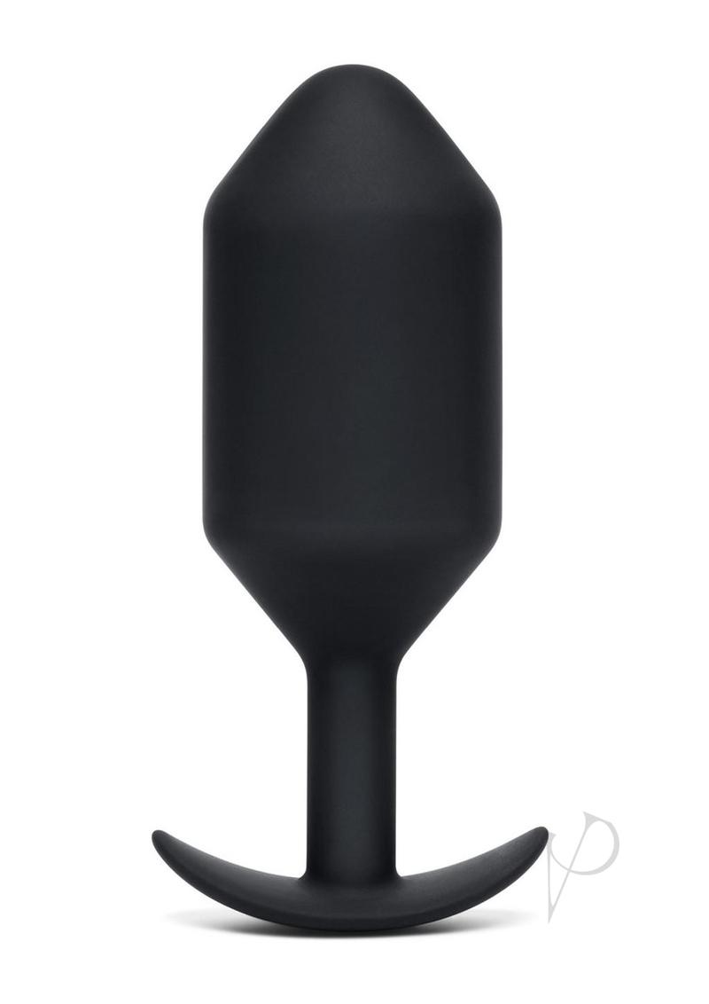 B-Vibe Snug Plug 7 Silicone Weighted Anal Plug - Black