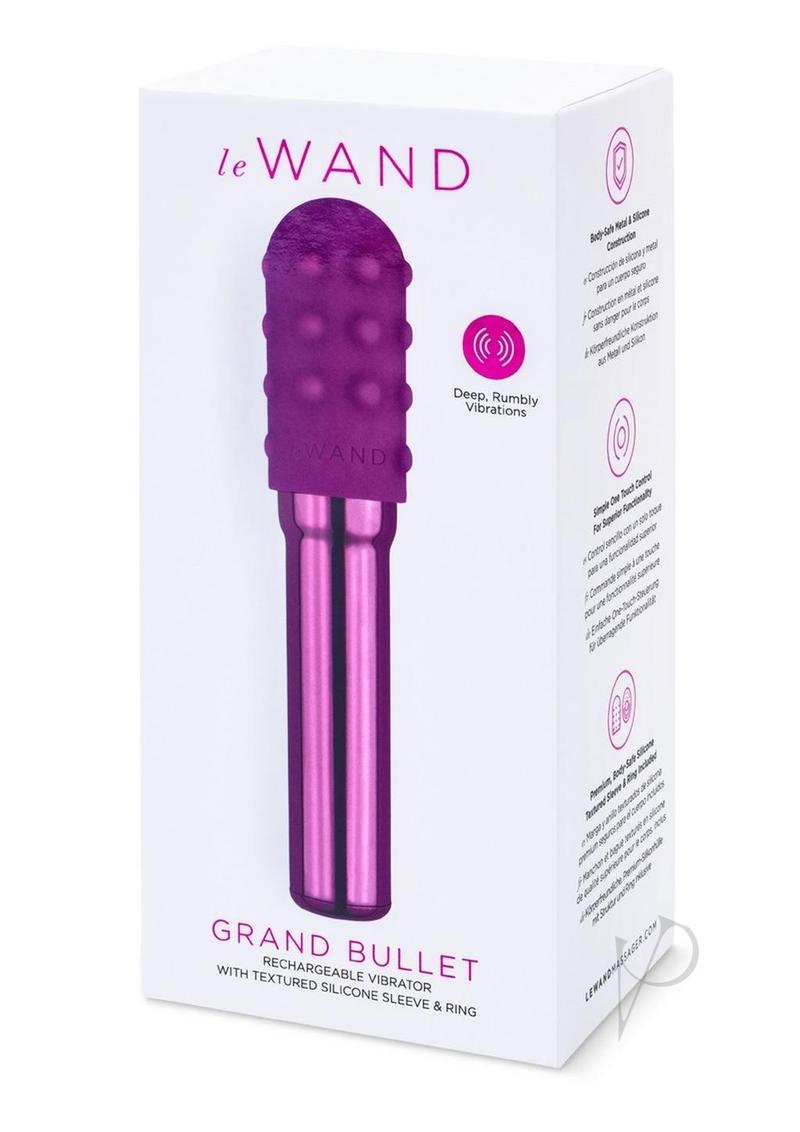 Le Wand Grand Bullet Rechargeable Silione Vibrator - Cherry