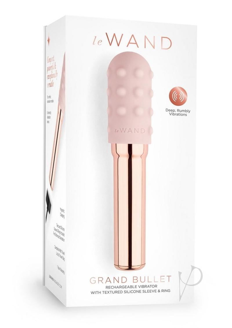 Le Wand Grand Bullet Rechargeable Silione Vibrator - Rose Gold