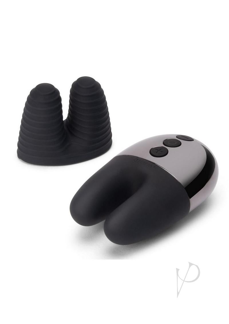 Le Wand Double Vibe Rechargeable Silicone Vibrator - Black