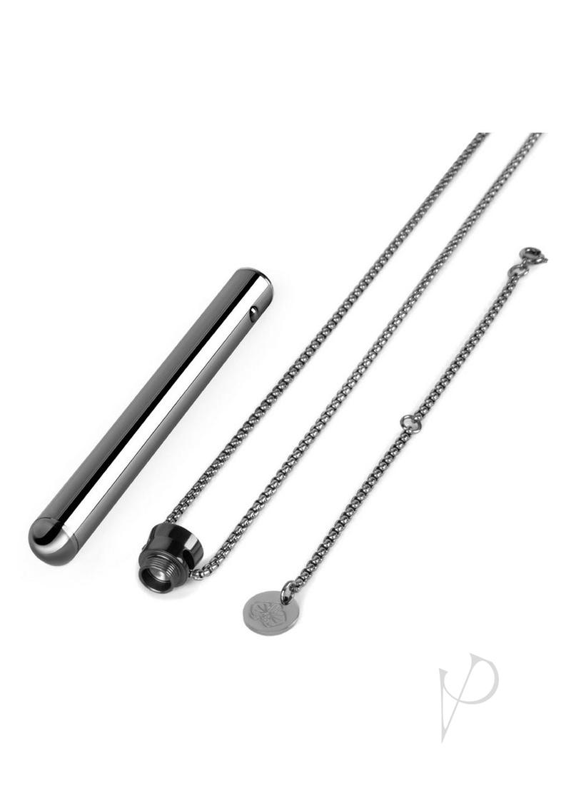 Le Wand Vibrating Necklace Rechargeable Silicone Discreet Vibrator Black