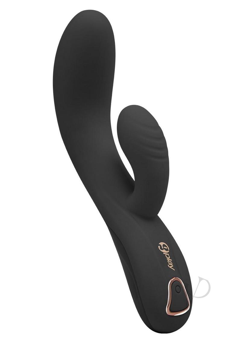 Bodywand G-Play Squirt Trainer Rechargeable Silicone Rabbit Vibrator - Black