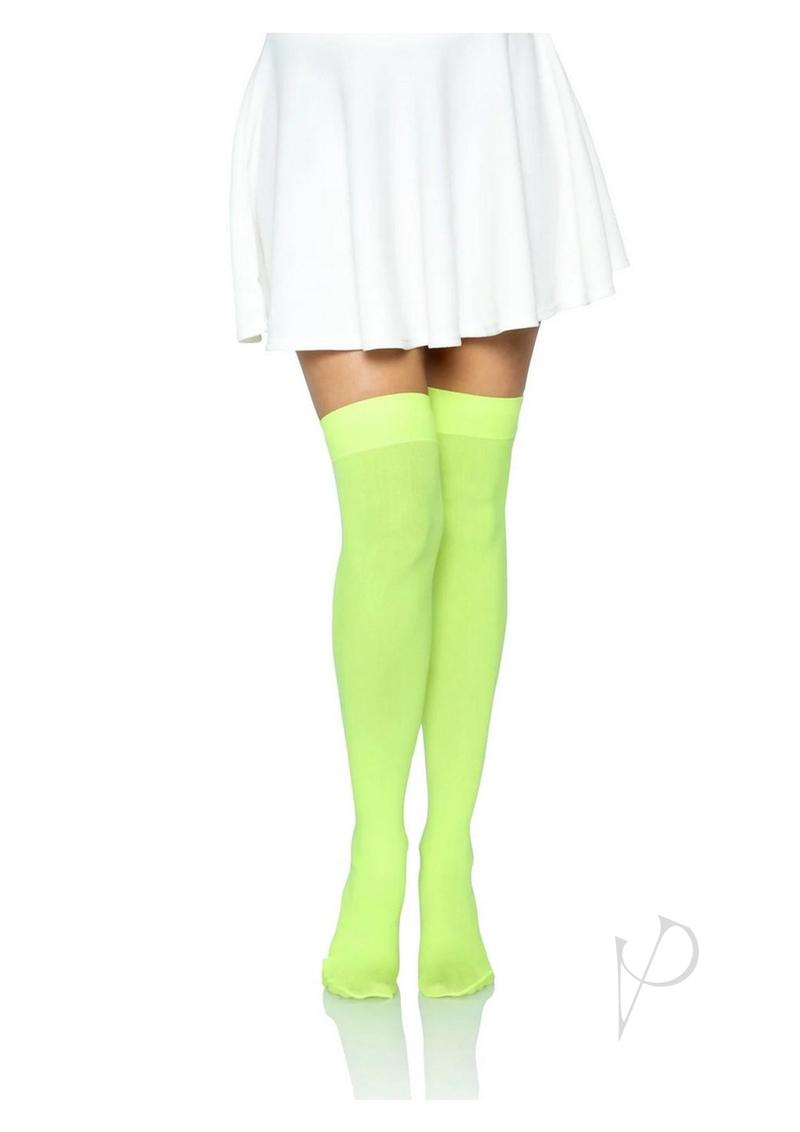 Leg Avenue Nylon Over The Knee - OS - Neon Green