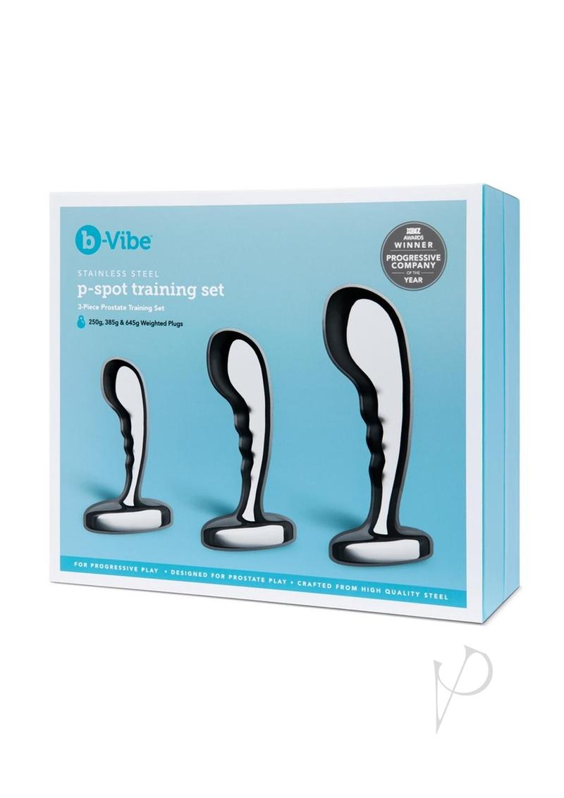 B-Vibe Stainless Steel P-Spot Training Set - Silver