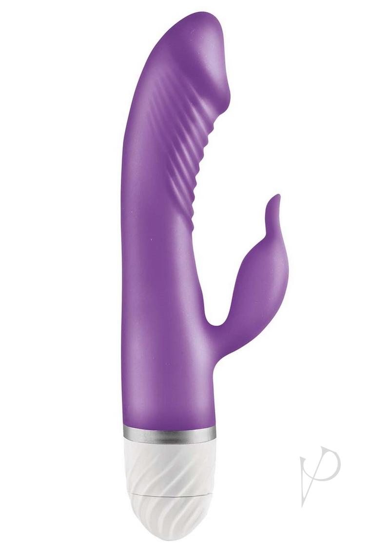 The Beat Tickler Silicone Rabbit Vibrator - Purple