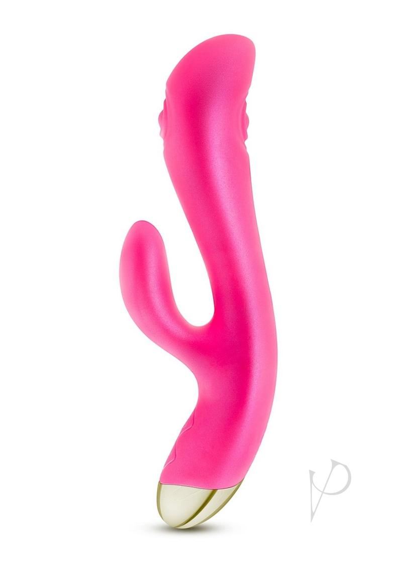 Aria Pleasin` AF Rechargeable Silicone Rabbit Vibrator - Fuchsia