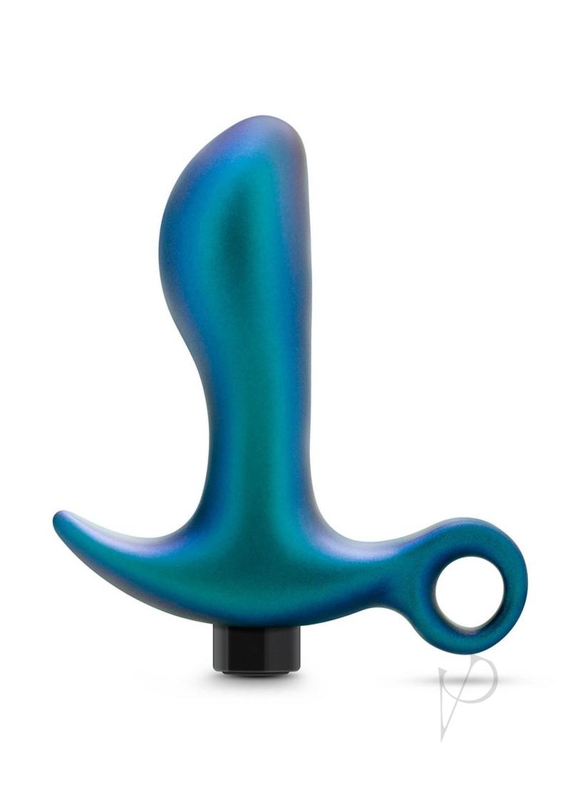 Anal Adventures Matrix Teleportation Plug Rechargeable Silicone Anal Plug - Lunar Blue