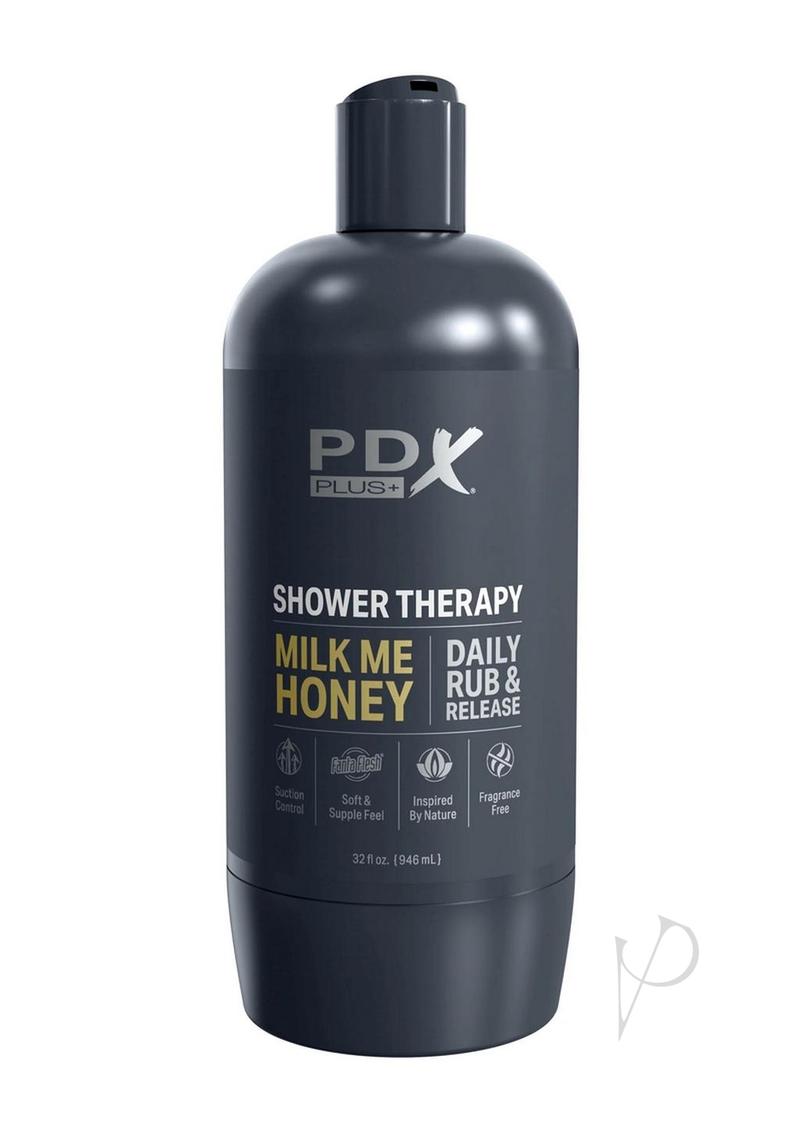 PDX Plus Shower Therapy Milk Me Honey Discreet Stroker - Chocolate