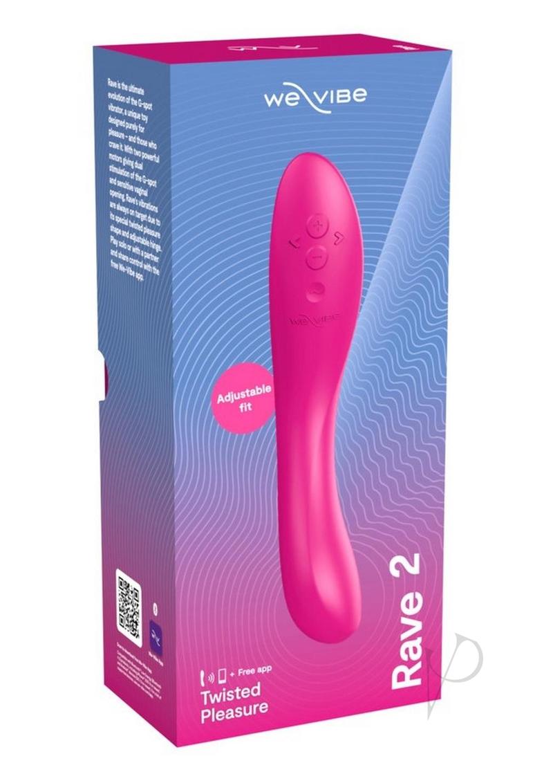 We-Vibe Rave 2 Twisted Pleasure Rechargeable Silicone G-Spot Vibrator - Fuchsia