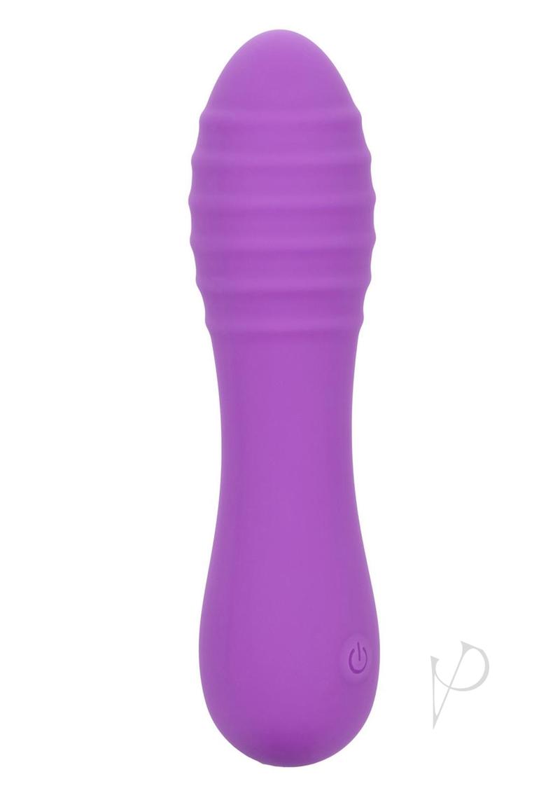 Bliss Liquid Silicone Ripple Rechargeable Vibrator - Purple