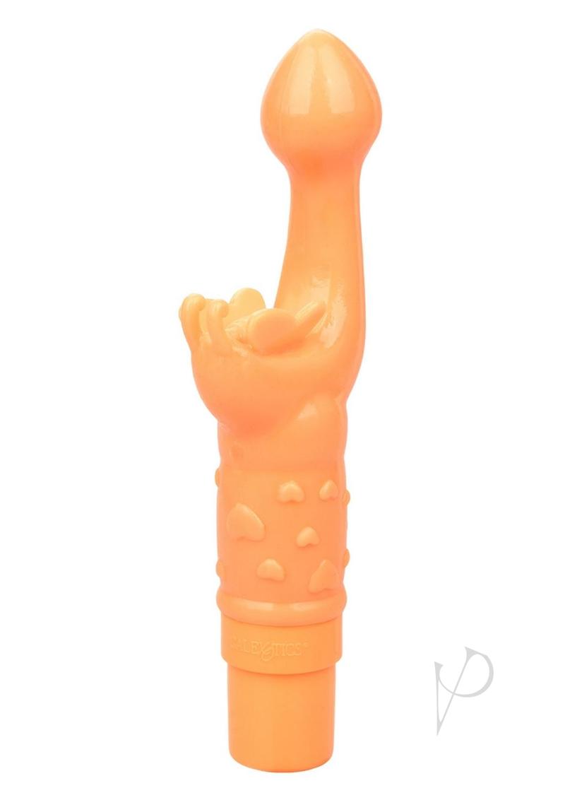 Rechargeable Butterfly Kiss G-Spot Rabbit Vibrator - Orange