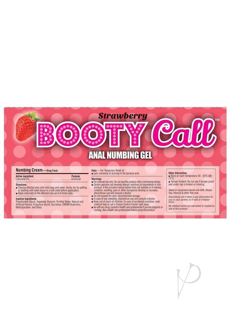 Booty Call Anal Numbing Gel 1.5oz - Strawberry