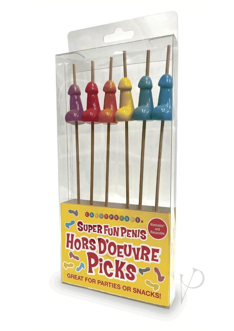 Candyprints Super Fun Penis Hor D' Oeuvre's Picks (6 per Set)