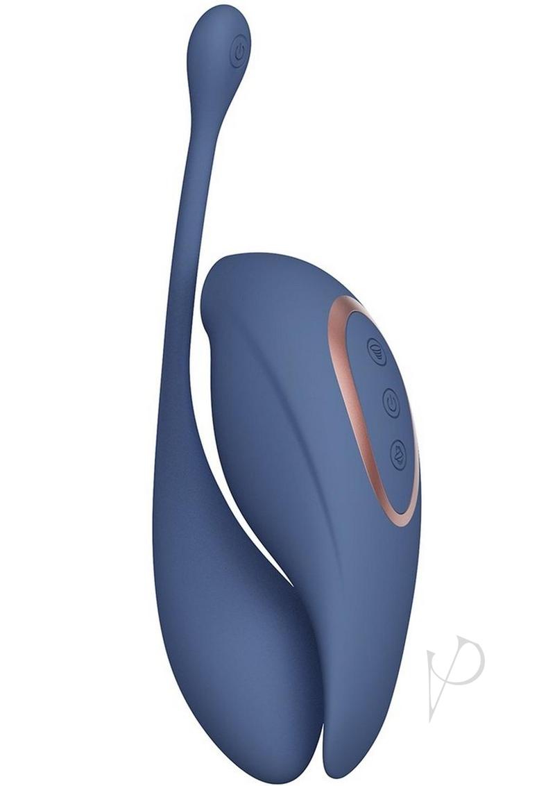 Twitch 2 Silicone Rechargeable Clitorial Stimulator and Insertable Egg with Remote Control - Blue