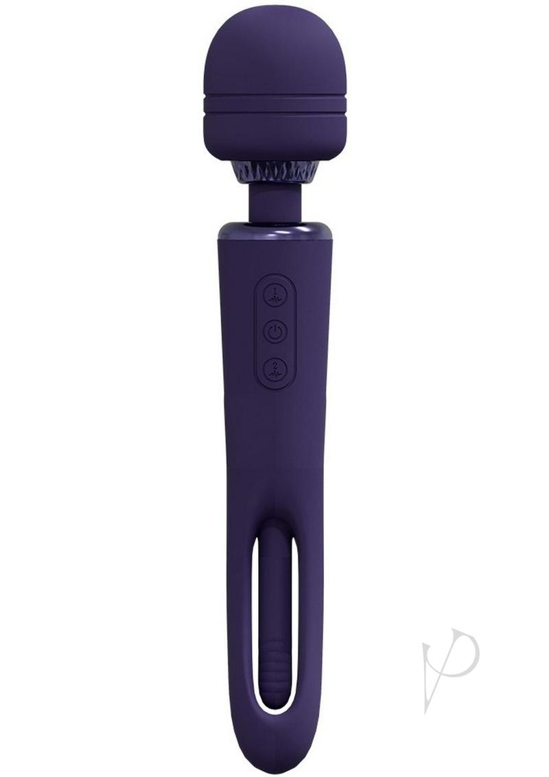 Vive Kiku Rechargeable Double Ended Wand - Purple