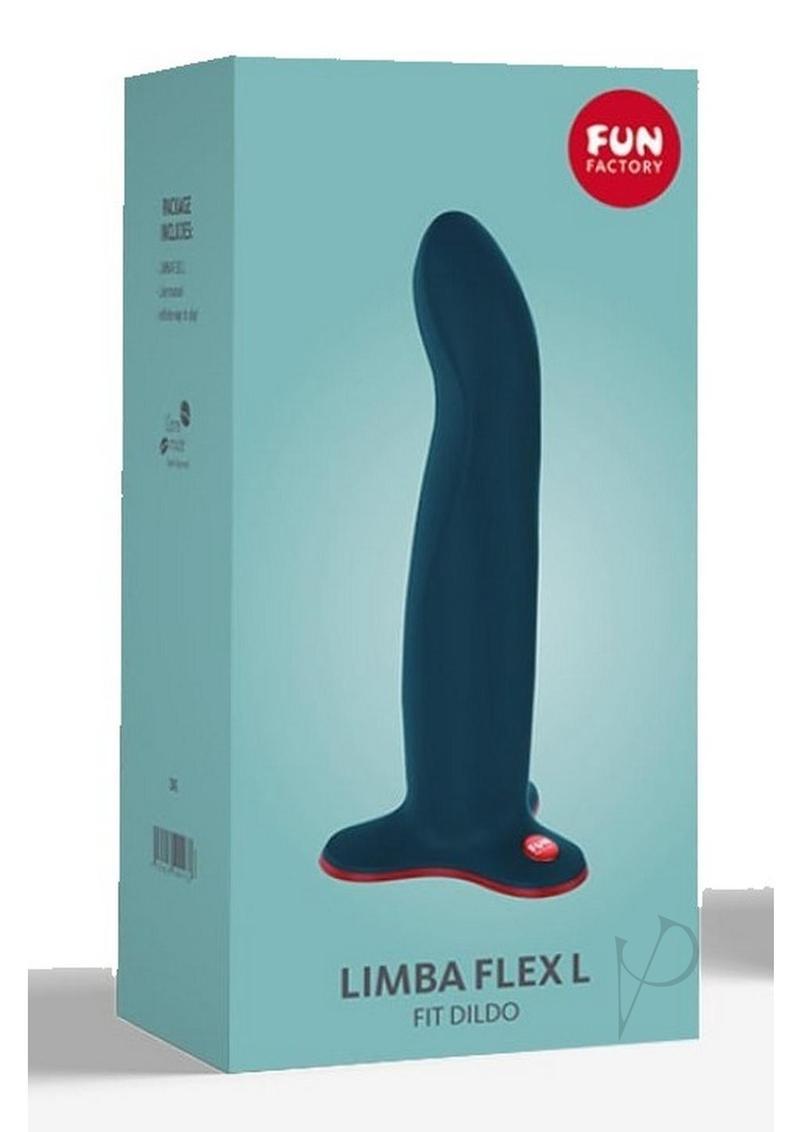Limba Flex L Silicone Fit Dildo Posable With Suction Cup Base - Large - Blue