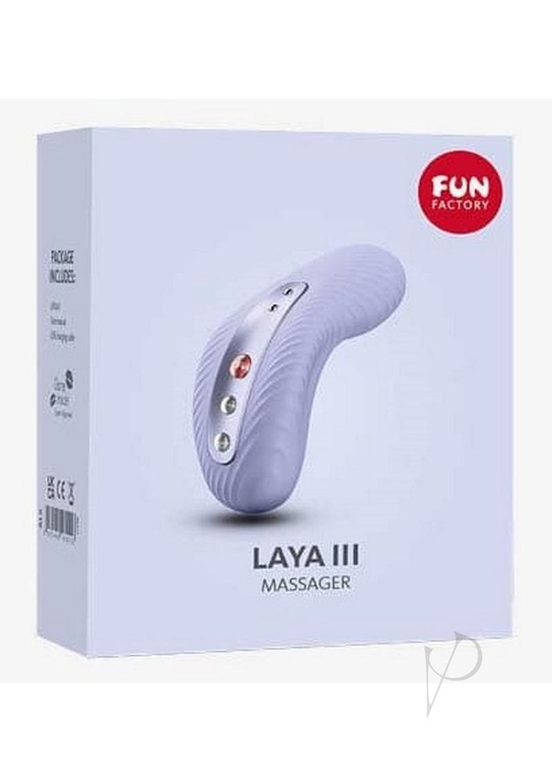 Laya III Silicone Rechargeable Lay-On Vibrator - Purple