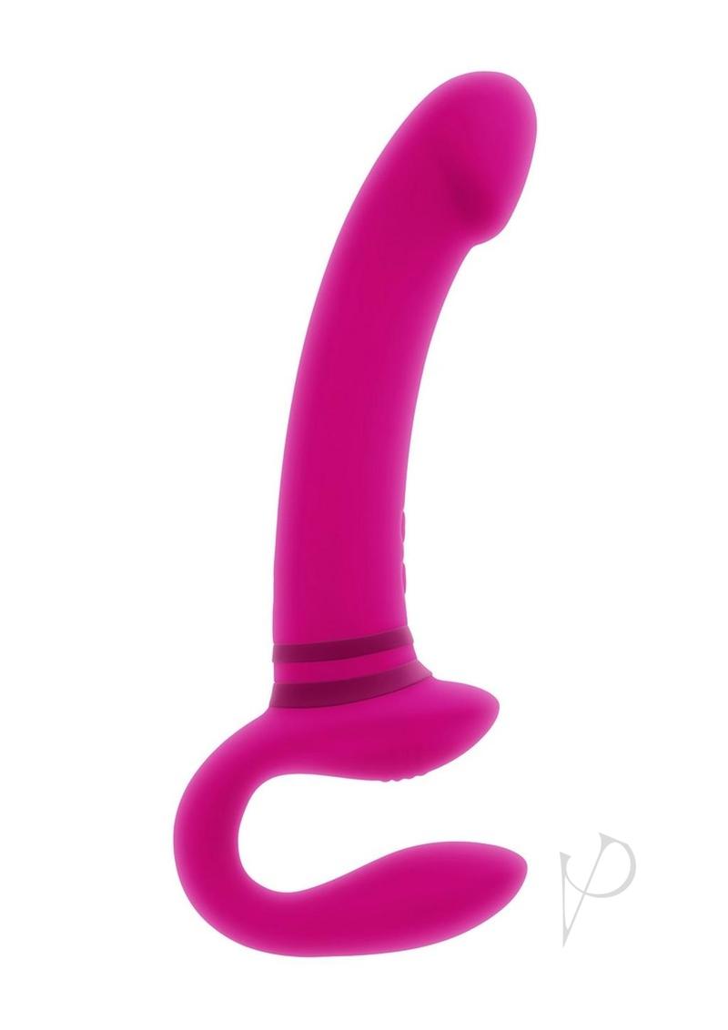 Gender X Sharing is Caring Rechargeable Silicone Strap-On - Pink