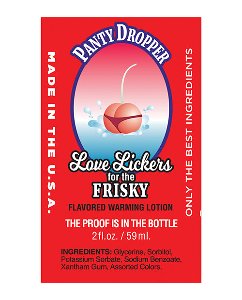 Love Lickers Cherry Flavored Warming Massage Oil 2oz - Panty Dropper