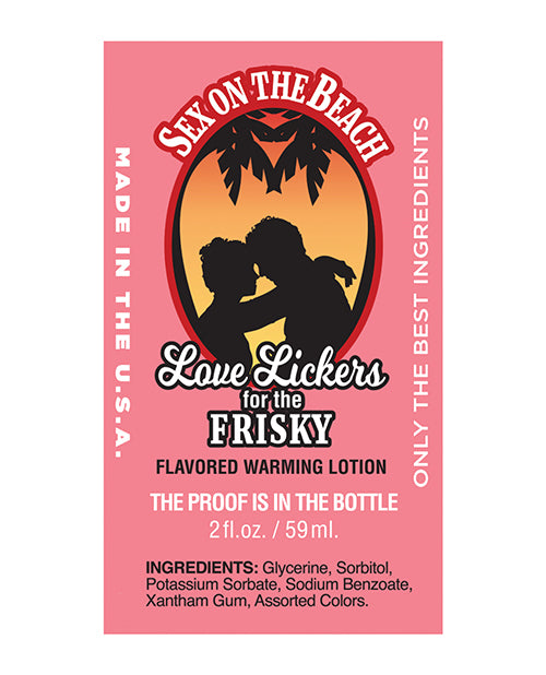 Love Lickers Passion Fruit Flavored Warming Massage Oil 2oz - Sex On The Beach