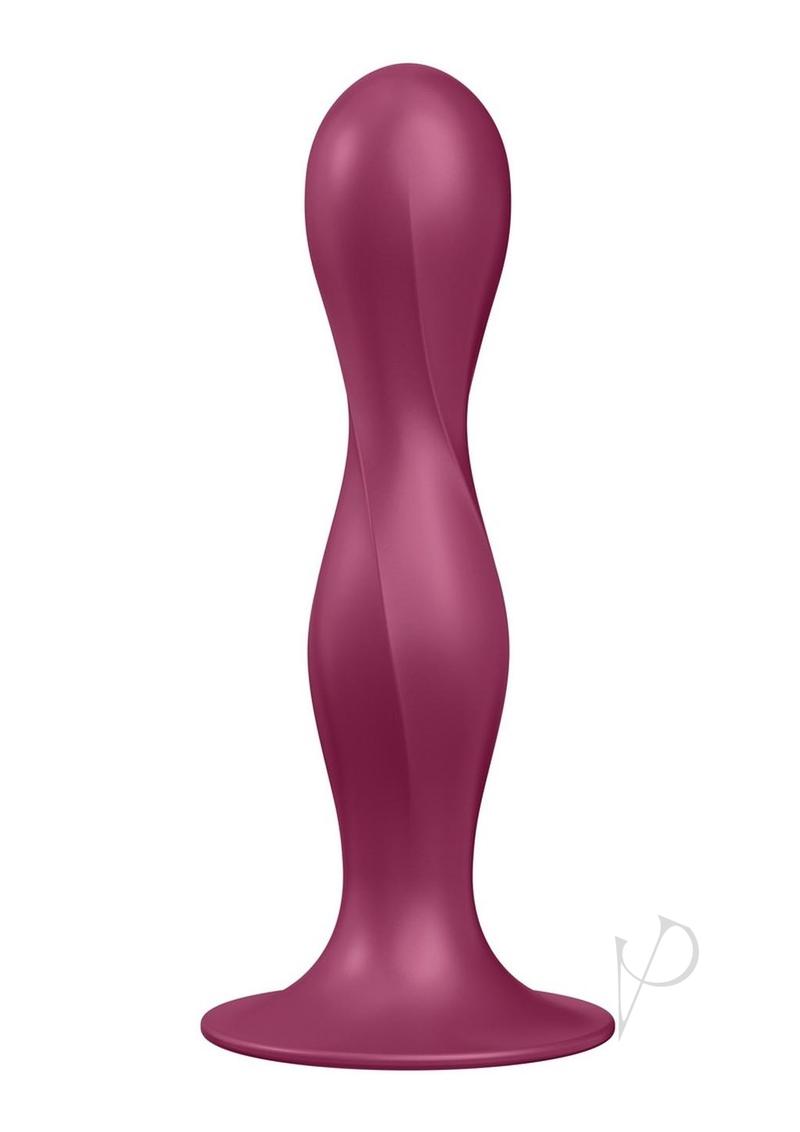Satisfyer Double Ball-R Silicone Dildo - Red