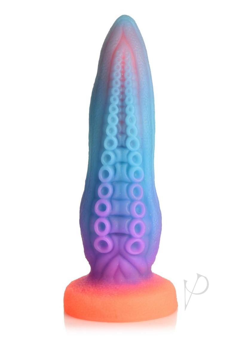 Creature Cocks Tenta-Cock Glow in the Dark Silicone Dildo - Multicolor